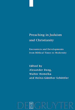 Fester Einband Preaching in Judaism and Christianity von 