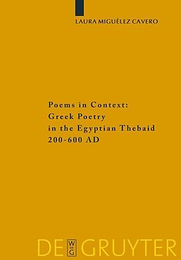 Livre Relié Poems in Context de Laura Miguélez-Cavero
