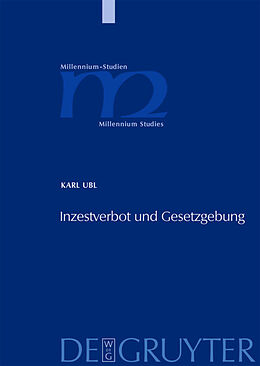 Fester Einband Inzestverbot und Gesetzgebung von Karl Ubl