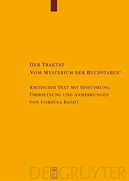 E-Book (pdf) Der Traktat "Vom Mysterium der Buchstaben" von Cordula Bandt