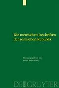 E-Book (pdf) Die metrischen Inschriften der römischen Republik von 