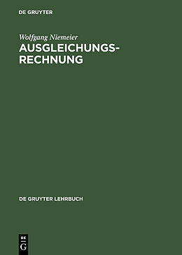 E-Book (pdf) Ausgleichungsrechnung von Wolfgang Niemeier