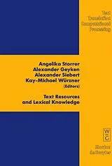 Fester Einband Text Resources and Lexical Knowledge von