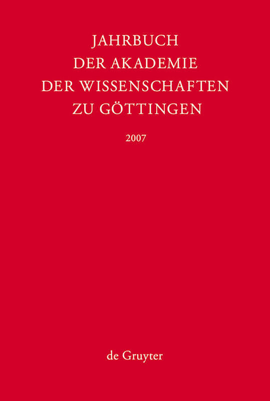 Jahrbuch der Göttinger Akademie der Wissenschaften / 2007