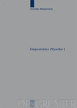 PDF Empedokles "Physika" I von Oliver Primavesi