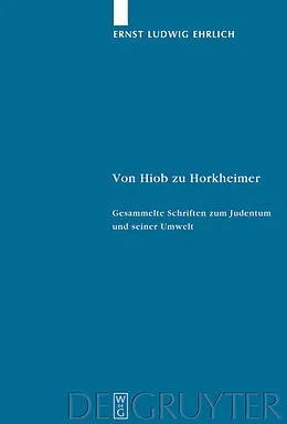 E-Book (pdf) Von Hiob zu Horkheimer von Ernst Ludwig Ehrlich