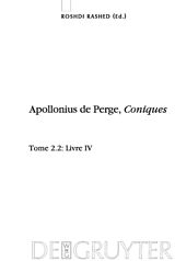 E-Book (pdf) Apollonius de Perge: Apollonius de Perge, Coniques / Livre IV. Commentaire historique et mathématique, édition et traduction du texte arabe von 