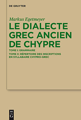 E-Book (pdf) Le dialecte grec ancien de Chypre von Markus Egetmeyer