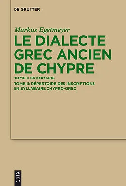 PDF Le dialecte grec ancien de Chypre von Markus Egetmeyer