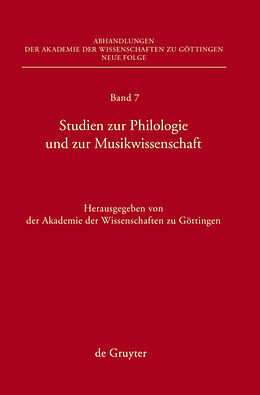 Fester Einband Studien zur Philologie und zur Musikwissenschaft von 