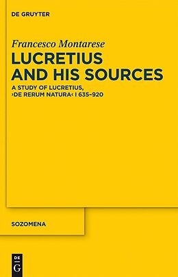 eBook (pdf) Lucretius and His Sources de Francesco Montarese