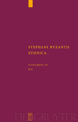 E-Book (pdf) Stephanus von Byzanz: Stephani Byzantii Ethnica / Pi - Ypsilon von Stephanus von Byzanz