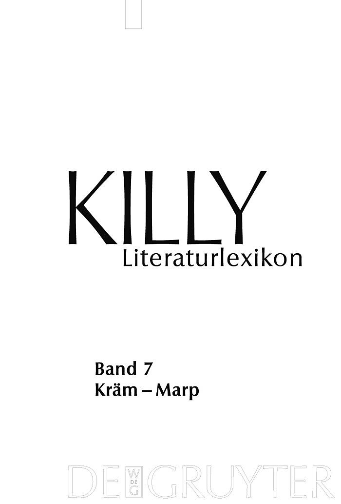 Killy Literaturlexikon / Kräm  Marp