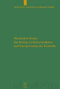 E-Book (pdf) Menanders "Kolax" von Matthias Johannes Pernerstorfer