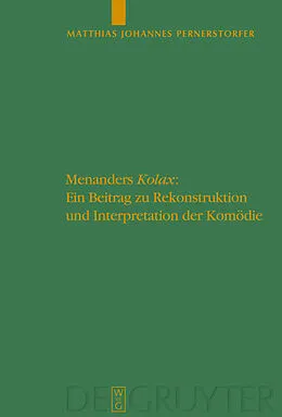 E-Book (pdf) Menanders "Kolax" von Matthias Johannes Pernerstorfer