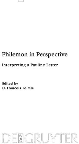 eBook (pdf) Philemon in Perspective de 