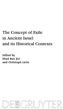 E-Book (pdf) The Concept of Exile in Ancient Israel and its Historical Contexts von 