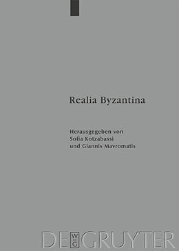 Fester Einband Realia Byzantina von 