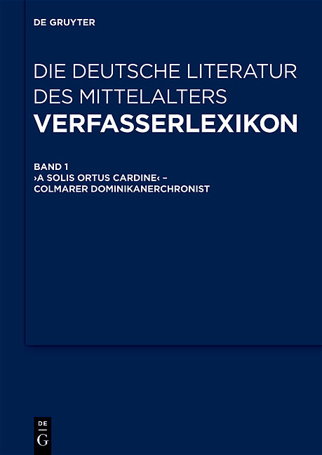 Verfasserlexikon - Die deutsche Literatur des Mittelalters