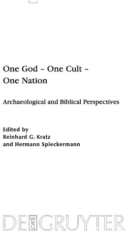 E-Book (pdf) One God - One Cult - One Nation von 