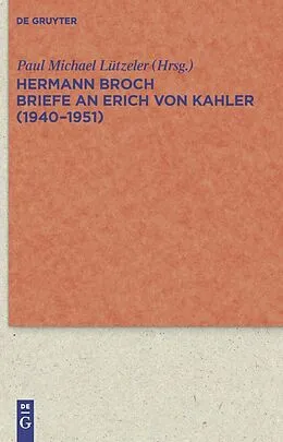 PDF Briefe an Erich von Kahler (1940-1951) von Hermann Broch