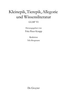 Fester Einband Germania Litteraria Mediaevalis Francigena / Kleinepik, Tierepik, Allegorie und Wissensliteratur von 