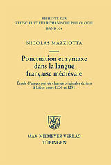 eBook (pdf) Ponctuation et syntaxe dans la langue française médiévale de Nicolas Mazziotta