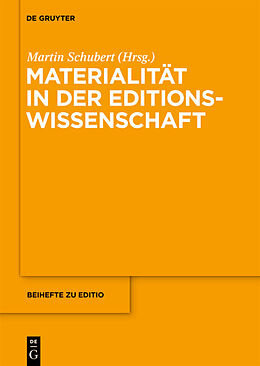 Fester Einband Materialität in der Editionswissenschaft von 