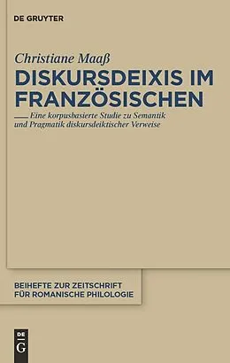 PDF Diskursdeixis im Französischen von Christiane Maaß