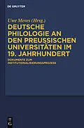 E-Book (pdf) Deutsche Philologie an den preußischen Universitäten im 19. Jahrhundert von Uwe Meves