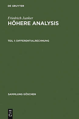 E-Book (pdf) Friedrich Junker: Höhere Analysis / Differentialrechnung von Friedrich Junker