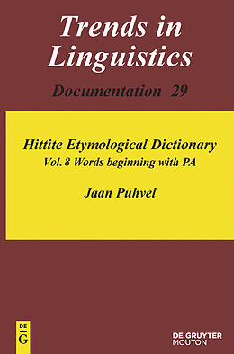 eBook (pdf) Hittite Etymological Dictionary 8. Words beginning with PA de Jaan Puhvel