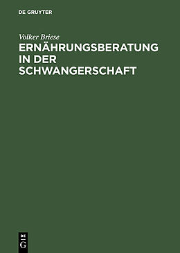 E-Book (pdf) Ernährungsberatung in der Schwangerschaft von Volker Briese