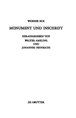 PDF Monument und Inschrift von Werner Eck