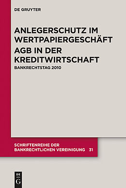 E-Book (pdf) Anlegerschutz im Wertpapiergeschäft. AGB in der Kreditwirtschaft von 