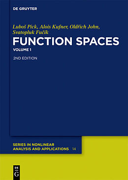 Livre Relié Function Spaces, 1 de Lubo  Pick, Svatopluk Fucík, Old ich John