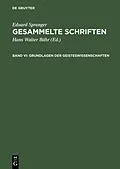 E-Book (pdf) Grundlagen der Geisteswissenschaften von Eduard Spranger