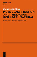 E-Book (pdf) Moys Classification and Thesaurus for Legal Materials von Elizabeth M. Moys