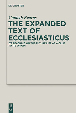 Livre Relié The Expanded Text of Ecclesiasticus de Conleth Kearns