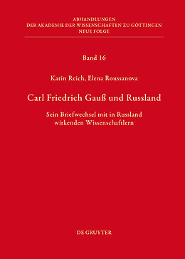 E-Book (pdf) Carl Friedrich Gauß und Russland von Karin Reich, Elena Roussanova