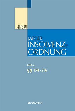 Fester Einband Insolvenzordnung / §§ 174-216 von Walter Gerhardt, Wolfram Henckel