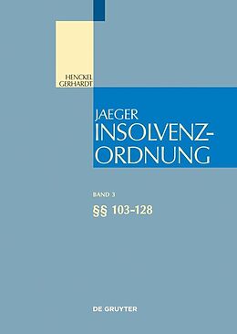 E-Book (pdf) Insolvenzordnung / §§ 103-128 von Wolfram Henckel, Walter Gerhardt