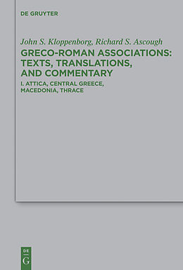E-Book (pdf) Attica, Central Greece, Macedonia, Thrace 181 von John S. Kloppenborg, Richard S. Ascough