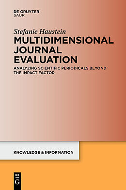 Livre Relié Multidimensional Journal Evaluation de Stefanie Haustein