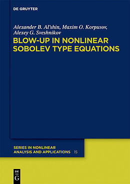 Livre Relié Blow-up in Nonlinear Sobolev Type Equations de Alexander B. Al'Shin, Alexey G. Sveshnikov, Maxim O. Korpusov