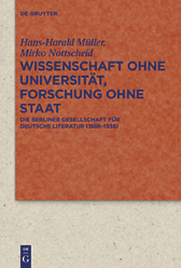E-Book (pdf) Wissenschaft ohne Universität, Forschung ohne Staat von Hans-Harald Müller, Mirko Nottscheid