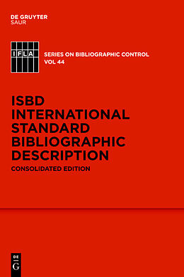 Livre Relié ISBD: International Standard Bibliographic Description de ISBD Review Group