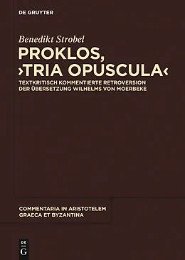 E-Book (pdf) Proklos, "Tria opuscula" von Benedikt Strobel
