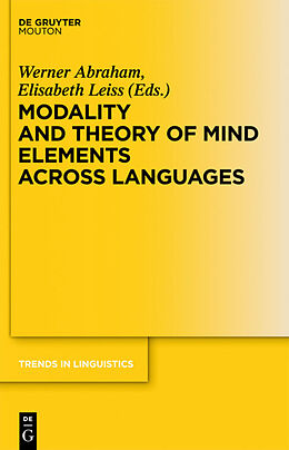 Fester Einband Modality and Theory of Mind Elements across Languages von 