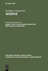 Fester Einband Das Onomastikon der biblischen Ortsnamen von 